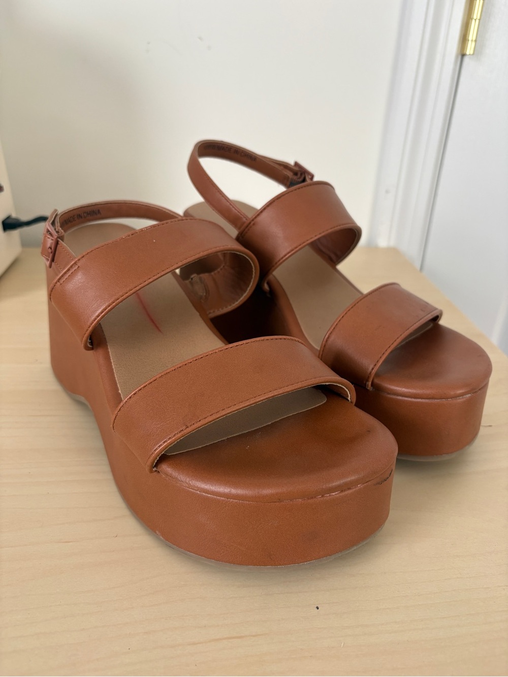torrid Brown Platform Double-Strap Sandals